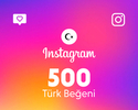 Instagram 500 Beğeni (Türk)