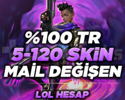 MAİL DEĞİŞEN 100 TR 5-120 SKİN ULTRA VİP RANDOM