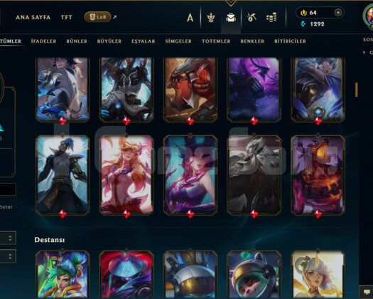 627 LEVEL / 176 SKİN / FUL HERO +MAİL +TEL ONAYSIZ