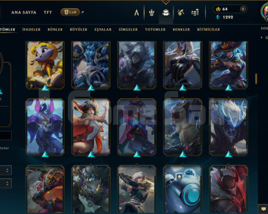 627 LEVEL / 176 SKİN / FUL HERO +MAİL +TEL ONAYSIZ