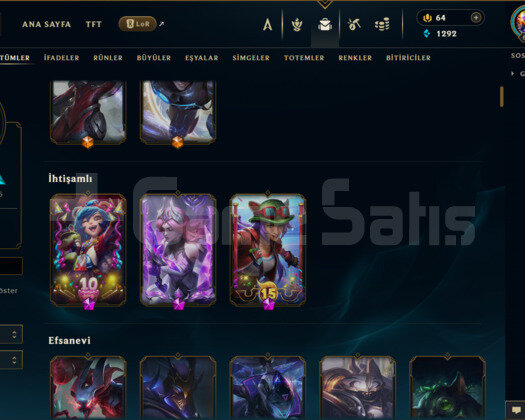 627 LEVEL / 176 SKİN / FUL HERO +MAİL +TEL ONAYSIZ