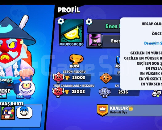 25k 76 karakter mükemmel hesap