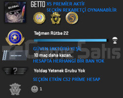 CS2 Prime | Premier Aktif | Yeşil Faktör + Garanti