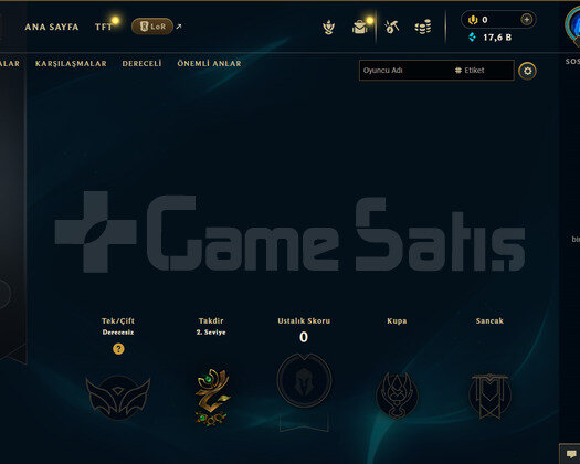 TR Unranked | 1 Kostüm - 23 Hero | LoL Hesap
