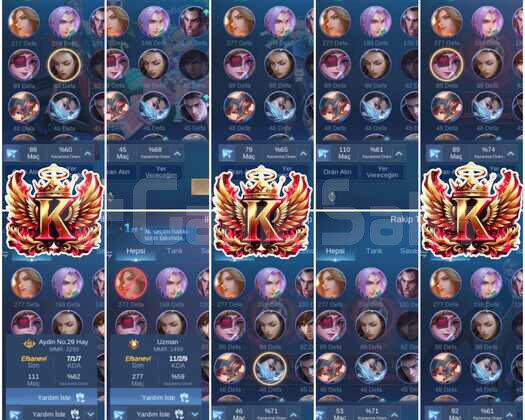 RANK ORANLI MAXI 100+ EPİK BASELİ SUİ MAİN HESAP