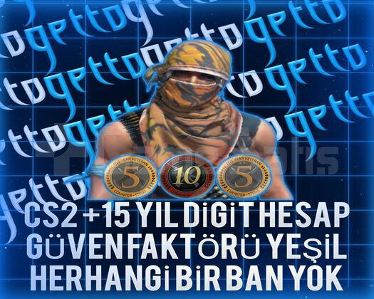 10 + 5 YIL TECRÜBE JETONLU MAĞAZA TR CS2 DİGİT ACC