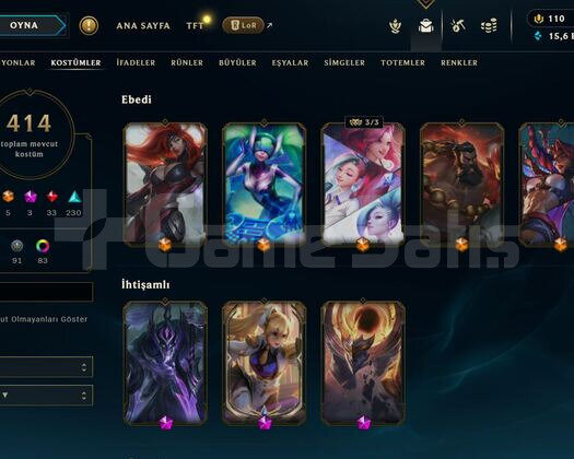 415 Kostüm Bol Yasuo Zed Katalı Full Champ Acc