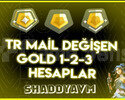 MAİL DEĞİŞEN GOLD 1-2-3 TR! ANINDA TESLİM