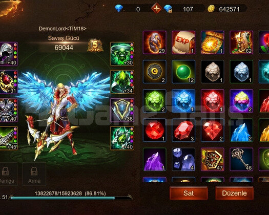 51 lvl 70k SG - GELİŞİME AÇIK HESAB