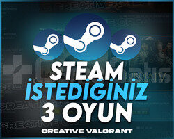 Steam | İstediğiniz 3 Oyun + Ömür Boyu Garanti