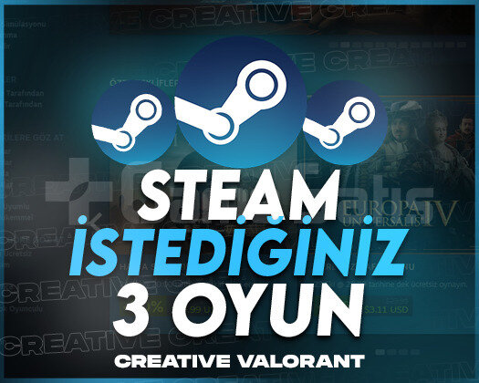 Steam | İstediğiniz 3 Oyun + Ömür Boyu Garanti
