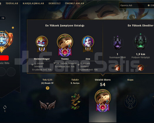 EUW DEMIR 4 0 LP - 280K TEEMO - 50K MAVİ ÖZ