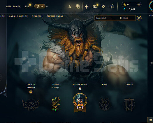 TR Geçen Sezon Gümüş | 1 Kostüm - 28 Hero | LoL