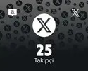 Twitter (X) 25 Takipçi