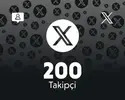 Twitter (X) 200 Takipçi