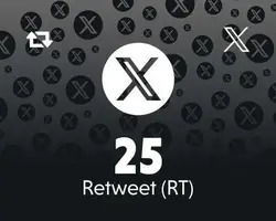Twitter (X) 25 Retweet (RT)