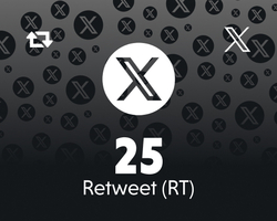 Twitter (X) 25 Retweet (RT)