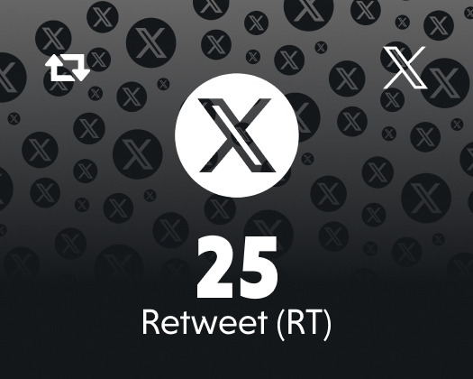Twitter (X) 25 Retweet (RT)