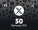 Twitter (X) 50 Retweet (RT)