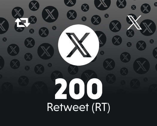 Twitter (X) 200 Retweet (RT)