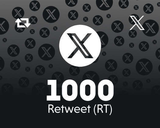 Twitter (X) 1000 Retweet (RT)