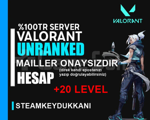 TR - UNRANKED - RANK HAZIR - MAİL ONAYSIZ- 20LV