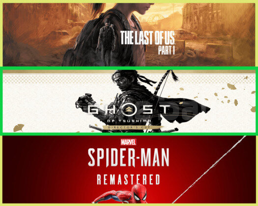 The Last of Us Part I + Ghost of Tsu + Spider