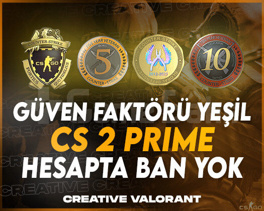 CS2 Seçkin | 4 Madalya | Faceit Hazır + Garantili