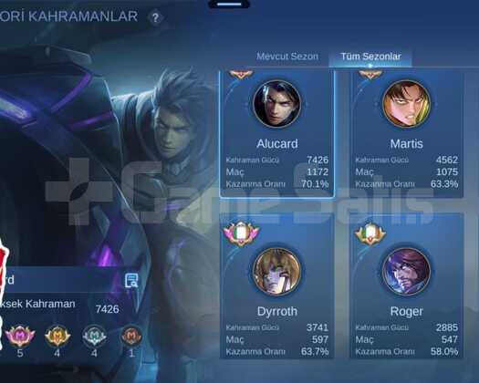 RANK ORANLI YÜKSEK YILDIZLI 350 SKİN HESAP