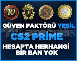 CS2 Prime | 4 Madalya | Yeşil Faktör + Garanti