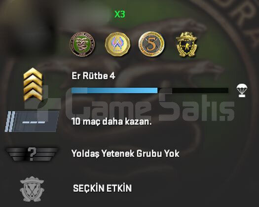 CS2 Prime | 4 Madalya | Yeşil Faktör + Garanti