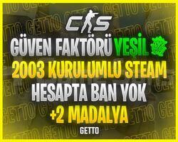 2003 KURULUMLU STEAM HESAP + 2 MADALYA CS2