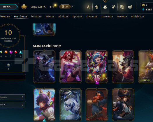 12 KOSTÜM / 2019 KURULUM / UNRANKED