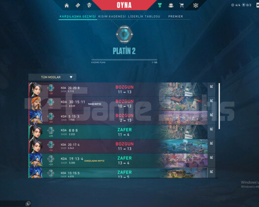 VALORANT PLAT 2 HESAP - MAİL DEĞİŞEN - YÜKSEK MMR
