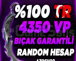 100 TR 4350+VP BIÇAK GARANTİLİ RANDOM HESAP