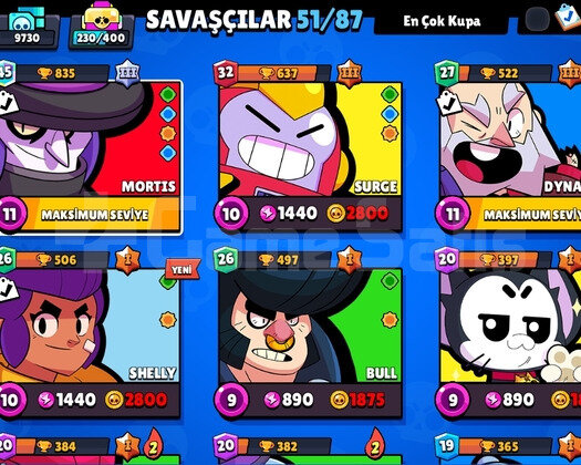 Braw stars Oyun Hesabı On numara  5 yıldız