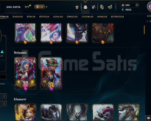 343 LEVEL / 120 SKİN / FUL HERO +MAİL +6500 SATIŞ