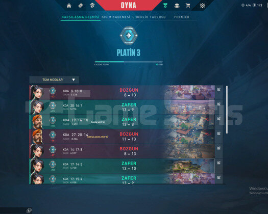 VALORANT PLAT 3 - MAİL DEĞİŞEN - YÜKSEK MMR