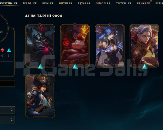 EUW Geçen Sezon Zümrüt | 6 Kostüm - 32 Hero | LoL