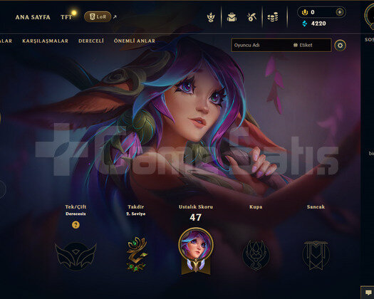 EUW Geçen Sezon Zümrüt | 6 Kostüm - 32 Hero | LoL