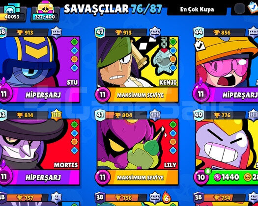 40k hesap 76 karakter 127 kostum