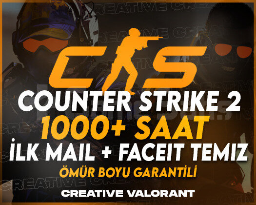 CS2 | 1000+ Saat | İLK MAİL + FACEİT HAZIR