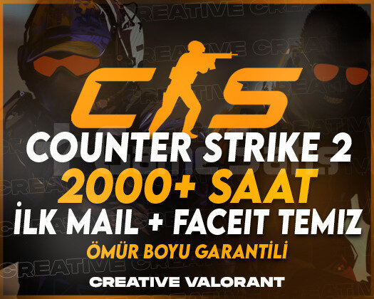 CS2 | 2000+ Saat | İLK MAİL + FACEİT HAZIR