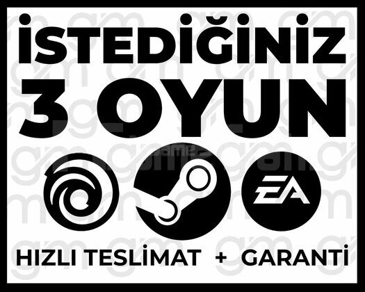İstediğiniz 3 Oyun + Sınırsız Garanti & Destek