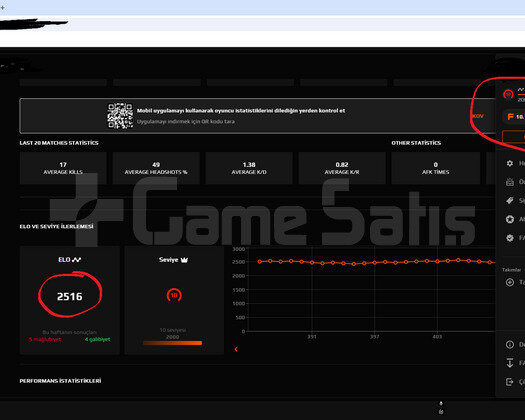Faceit 2516 elo - 90 Dolar Envanterli