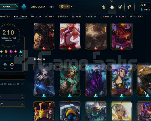 264 LEVEL / 210 SKİN / 168 HERO +MAİL +TELEFON