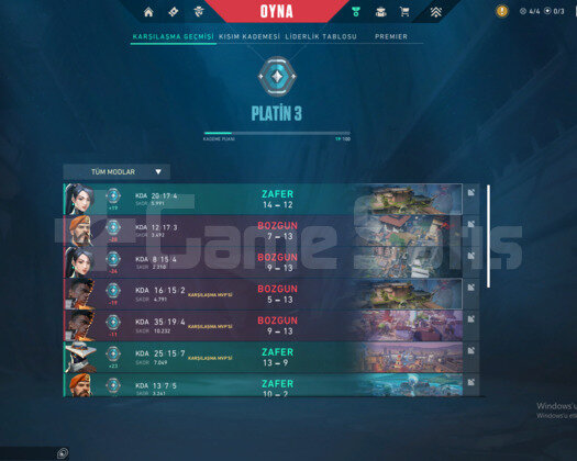 VALORANT PLAT 3 HESAP - MAİL DEĞİŞEN - YÜKSEK MMR