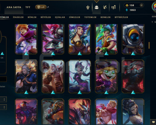 TR / 102 LEVEL / 155 SKİN / 144 HERO +MAİL