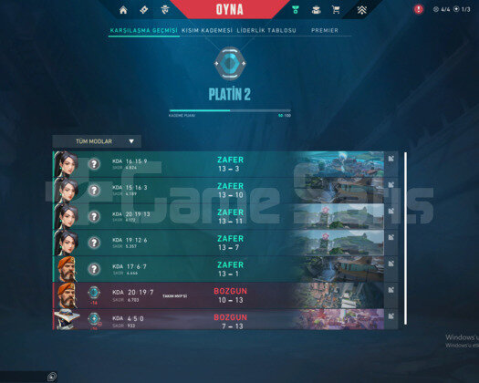 YENİ SEZON PLAT 2 - MAİL DEĞİŞEN- YÜKSEK MMR
