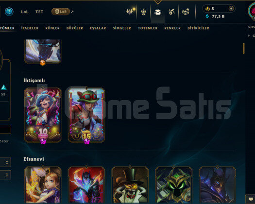 665 LEVEL / 152 SKİN / FUL HERO +MAİL +77K MAVİ ÖZ